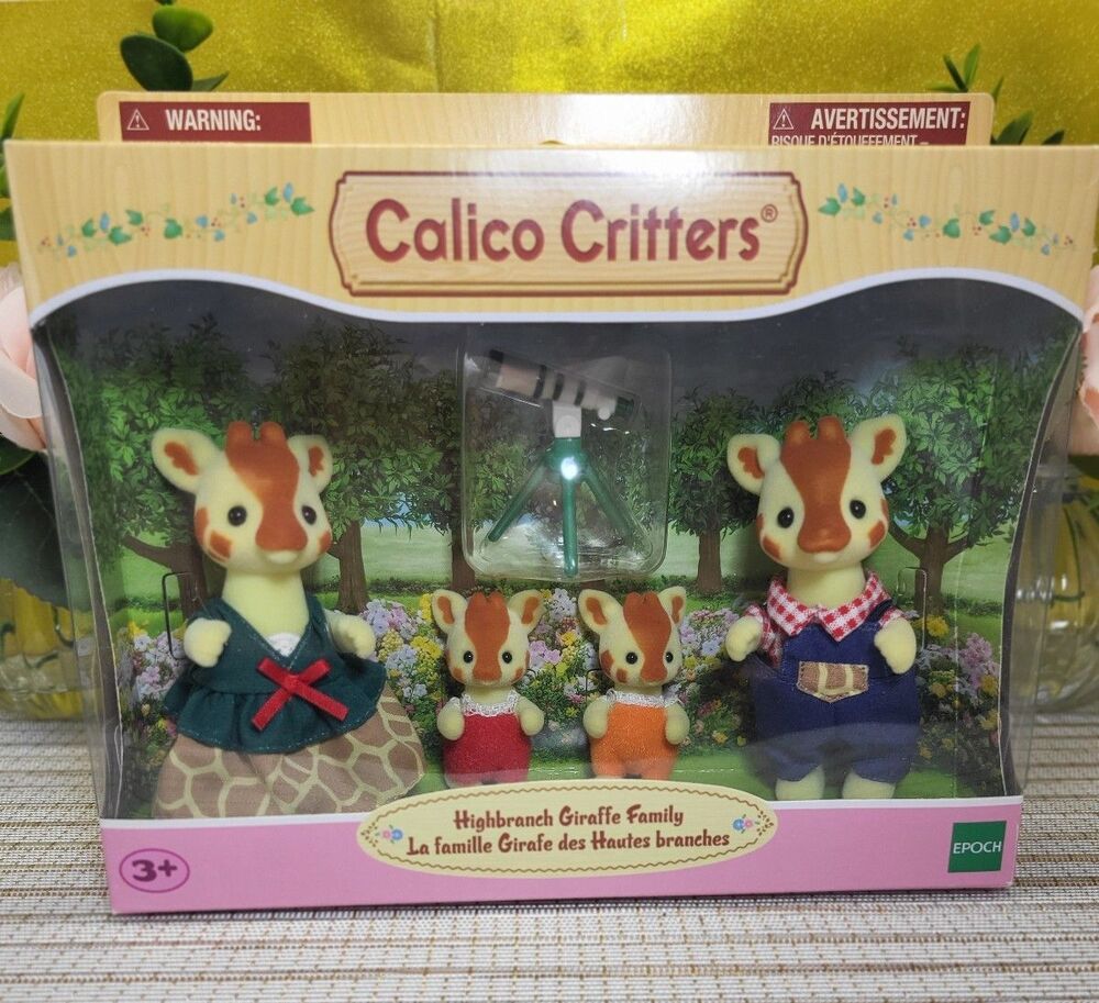 Calico Critters Sylvanian Families Highbranch Giraffe Family NWT